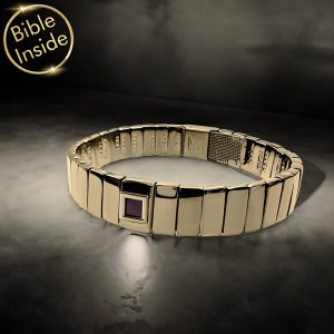 Men's Christian Jewelry Bracelets Silver Chain Design With New Testament Inside From My Nano Jewelry